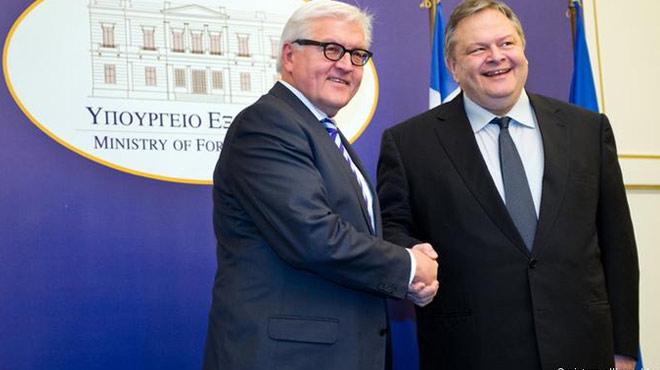 Steinmeier, Yunanistan Dileri Bakan Venizelos ile grt