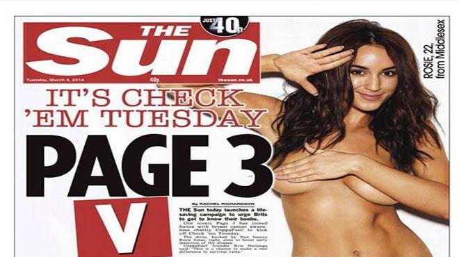 The Sun, stsz kadn fotoraf yaynlamaktan vazgeti