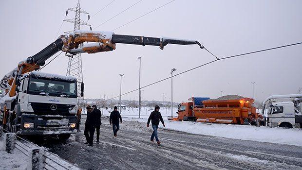 stanbulda kar trafii