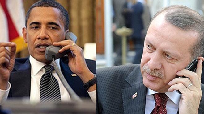Erdoan ve Obamadan 60 dakikalk telefon zirvesi
