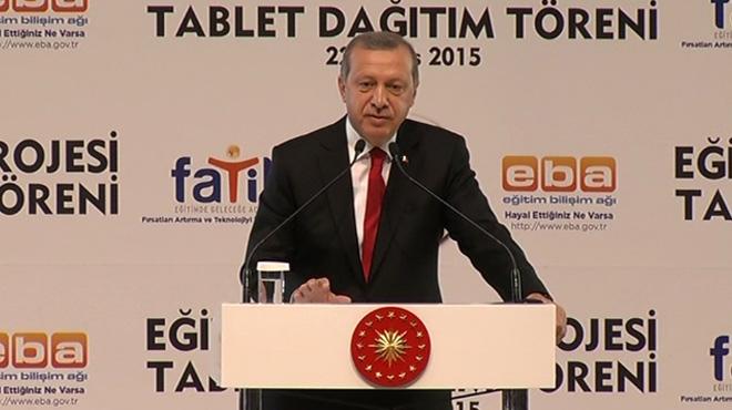 Cumhurbakan Erdoan tablet datm treninde konutu