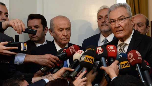 Deniz Baykal, Devlet Baheli ile grt.