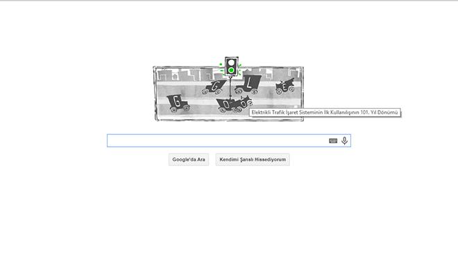 lk trafik lambas Googleda doodle oldu