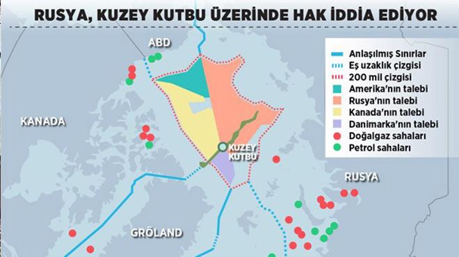 Rusya Kuzey Kutbu zerinde hak iddia etti