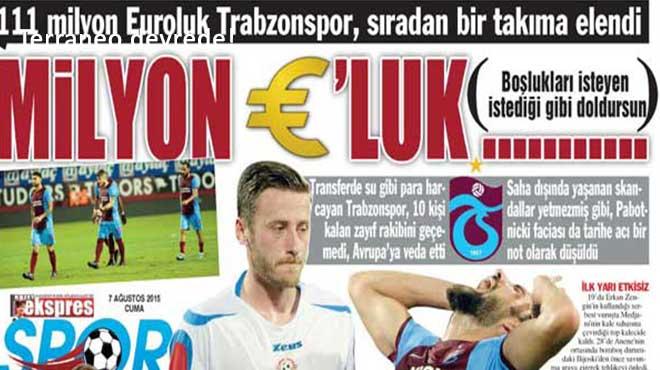 Trabzon yerel basnndan futbolcular iin olay balk