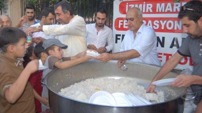 zmir Mardinliler Federasyonu'ndan, Suriyelilere yemek