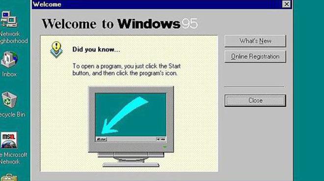 Windows 95 20. yln kutluyor