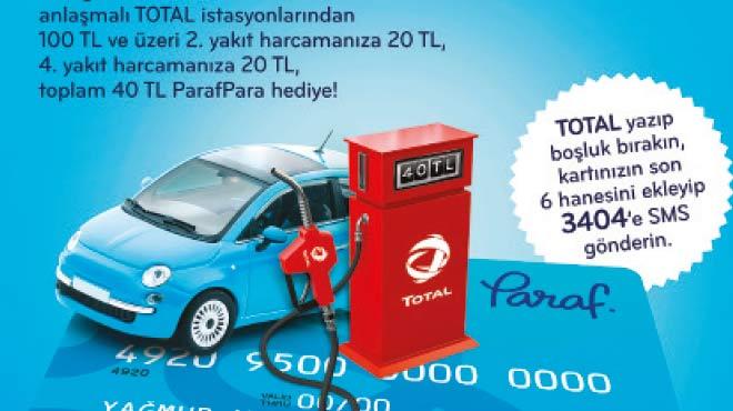 Total'den yakta 40 TL parafpara