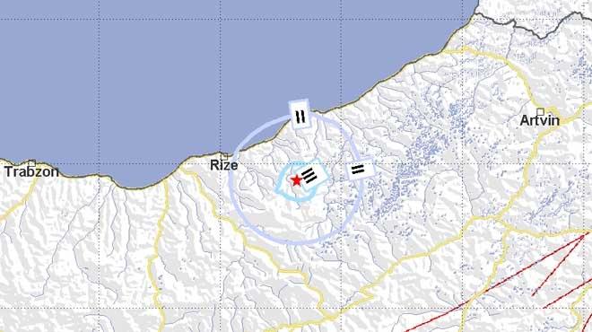 Rizede 3.1 byklnde deprem