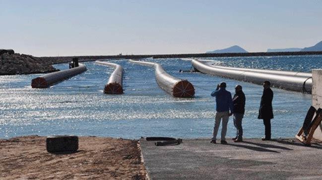 Trkiye KKTC aras boru hattnda ilk su adaya ulat
