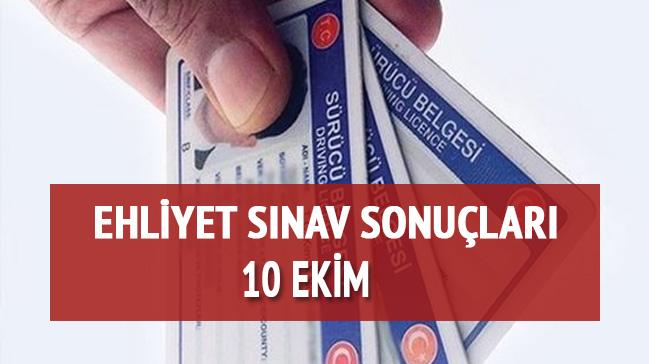 10 Ekim ehliyet snav sonular akland (ehliyet snav sonular sorgula) 