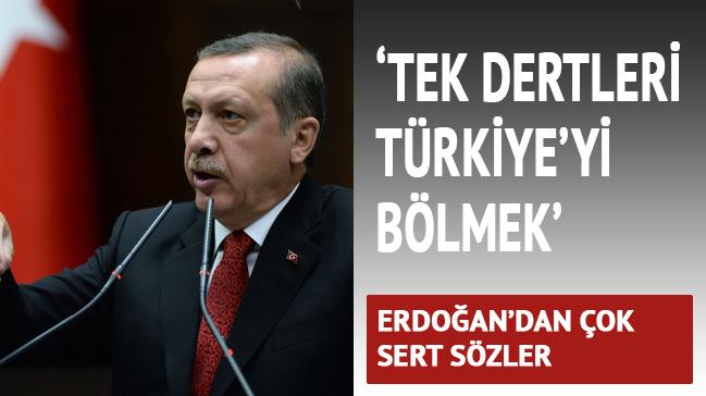 Erdoan: Dertleri Trkiye'yi blmek