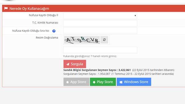 T.C. kimlik numarasyla semen sorgulama- 2015 seimleri