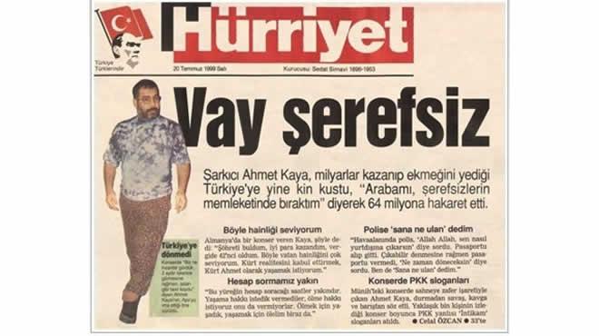 Hrriyet'in hakaret dolu Ahmet Kaya haberi