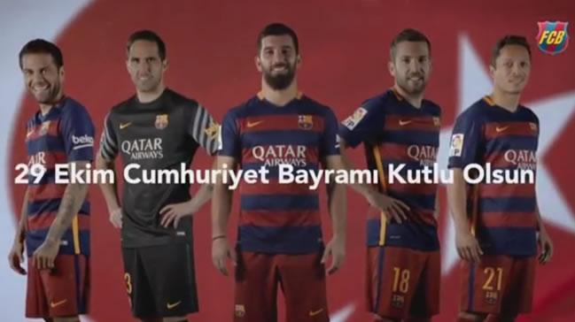 Barcelona'dan 29 Ekim Cumhuriyet Bayram videosu