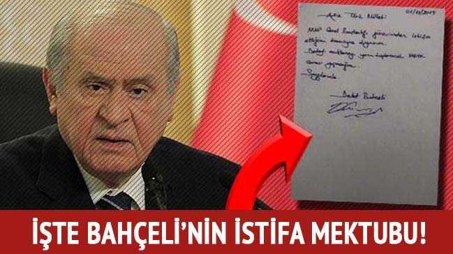 te Baheli'nin istifa mektubu