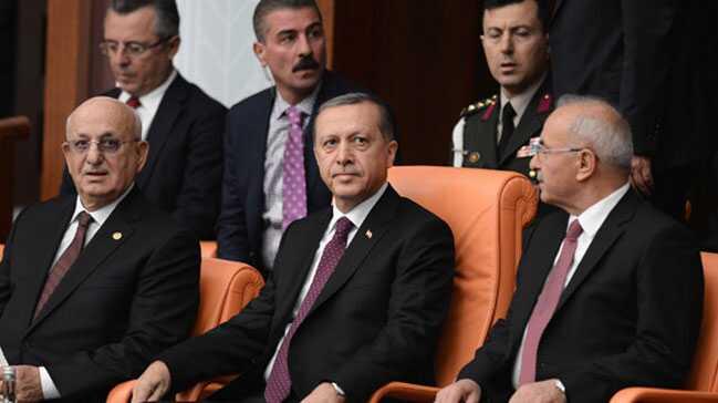 Erdoan'dan Meclis'teki krize 2 kelimelik yant