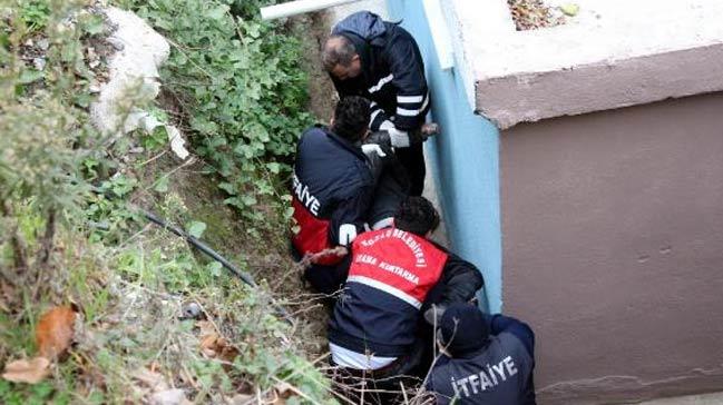 Emekli matbaac merdiven boluunda l bulundu