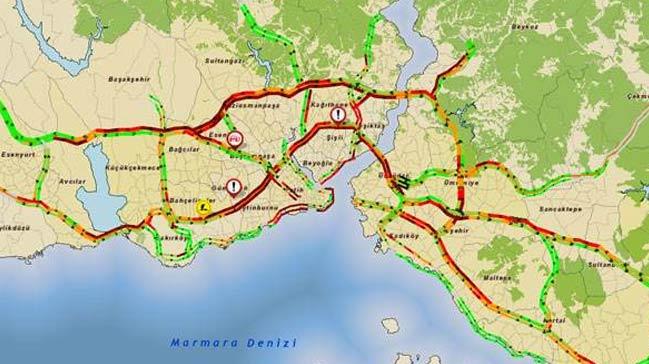 stanbul'da trafik fel oldu