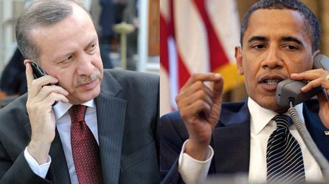 Erdoan ile Obama telefonda grt