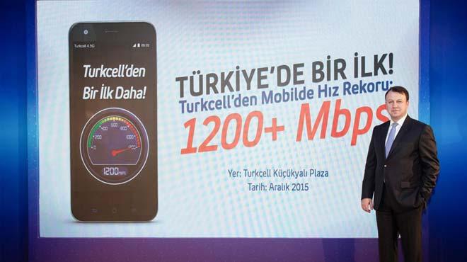 Turkcell 4.5Gde 1200 Mbps hza ulat, 5Gnin kapsn aralad