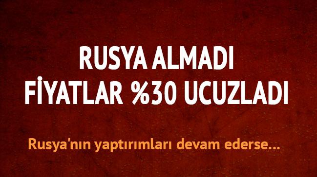 Rusya almad pazarda fiyatlar %30 ucuzlad