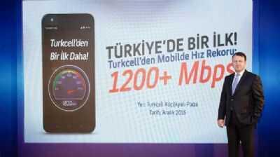 Turkcell 4.5Gde 1200 Mbps hza ulat, 5Gnin kapsn aralad