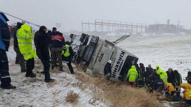 Krehir'de feci kaza!