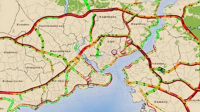 stanbul'da trafik younluu