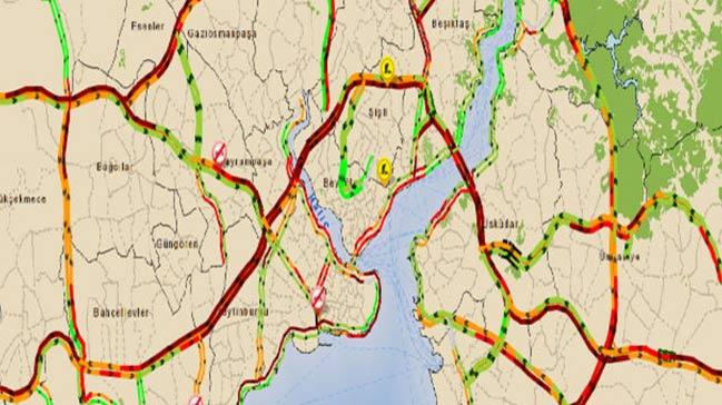 stanbul'da trafik kilit!