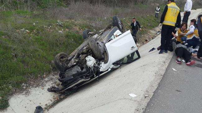 Bilecik'te otomobil arampole devrildi: 6 yaral