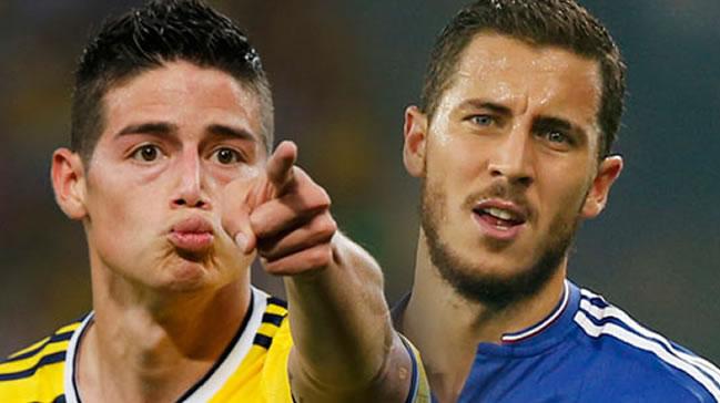 Chelsea ve Real Madrid Hazard ile James Rodriguez'i takas yapacak