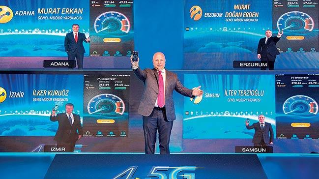 Turkcell'den be ehirde e zamanl 4.5G rekoru