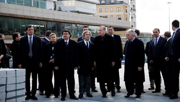 Cumhurbakan Erdoan, Taksim'de incelemelerde bulundu