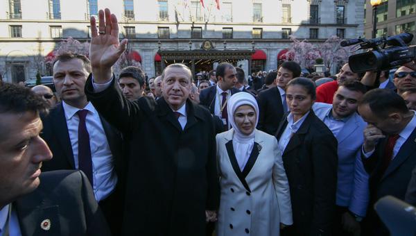 Erdoan, ABD'de dnce kuruluu temsilcileriyle bir araya geldi