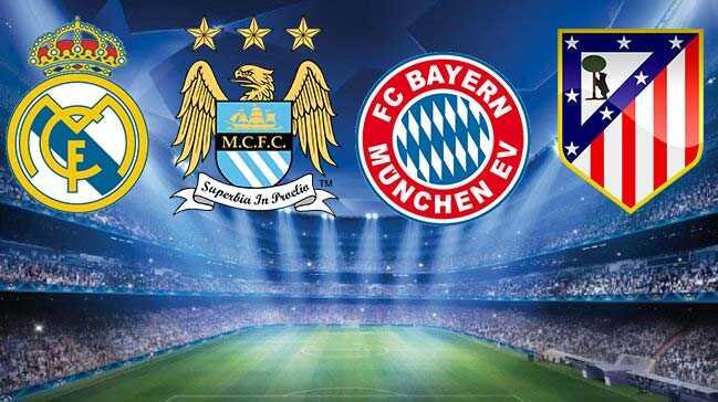 Manchester City Atletico Madrid Quelle Chaine Şampiyonlar Ligi eşleşmeleri: Manchester City-Real Madrid - Atletico