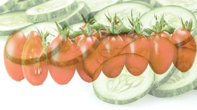 Sofralarn vazgeilmezi domates ve salatalk