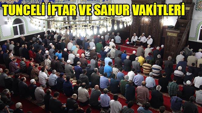 Ramazan 2016 imsakiyesi  Tunceli sahur ve iftar saatleri