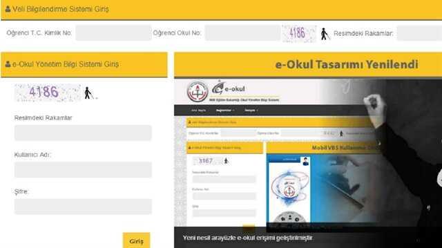 E-okul renci ve retmen girii 
