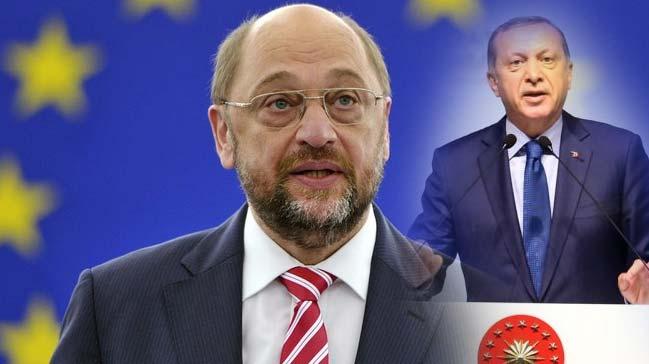 Erdoan'dan AP Bakan Schulz'a: Tututunuz