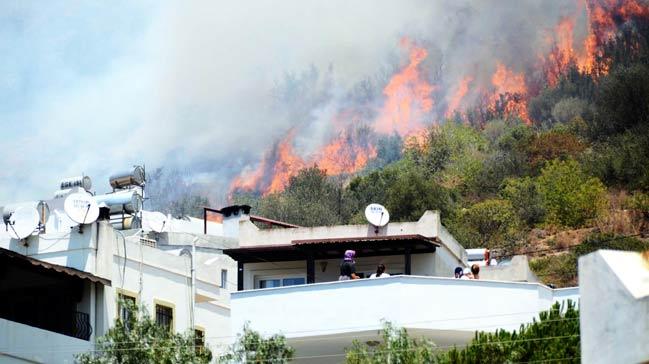 Bodrum'da korkutan yangn