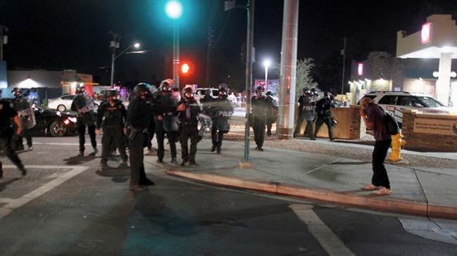 ABD polisinden siyahi protestoculara sert mdahale