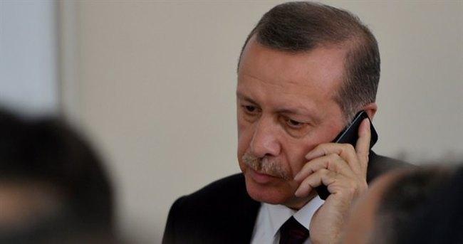 Cumhurbakan Erdoan'a srpriz telefon