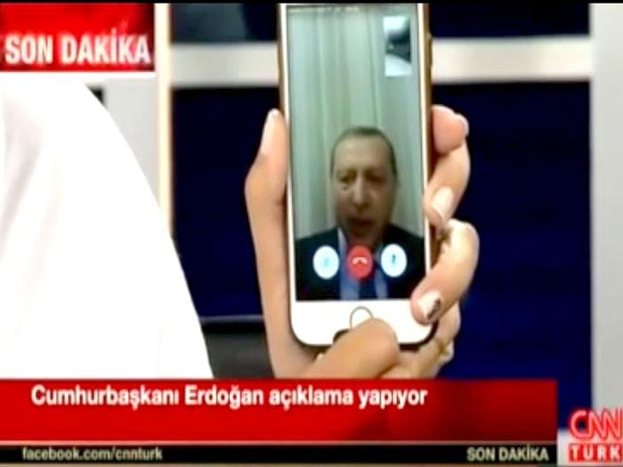 Cumhurbakan Erdoan FaceTime konumas ile millete seslenmesi