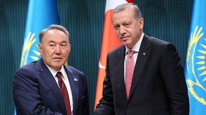 Cumhurbakan Erdoan-Nazarbayev ortak aklama