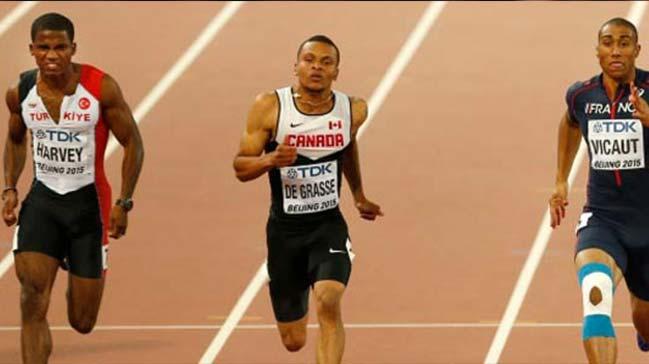 Atletizm erkekler 100 metrede milli sporcu Jak Ali Harvey, yar finale kt