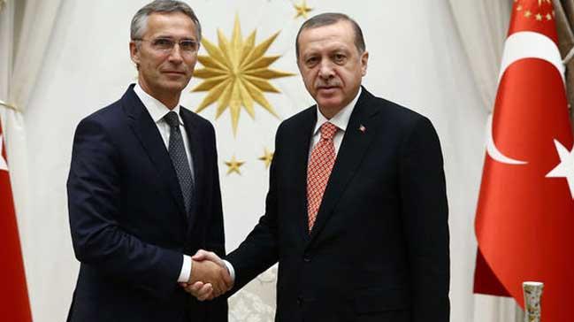 Cumhurbakan Erdoan NATO Genel Sekreteri Stoltenberg'i kabul etti 