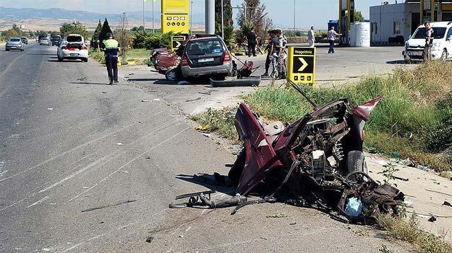 Bayramda trafik kazalarnn ac bilanosu