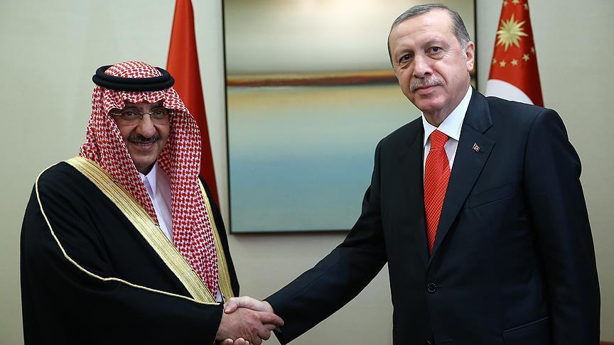 Cumhurbakan Erdoan, Suudi Prensi kabul etti 