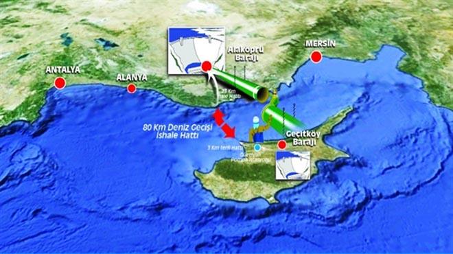 KKTC'ye sudan sonra deniz altndan elektrik